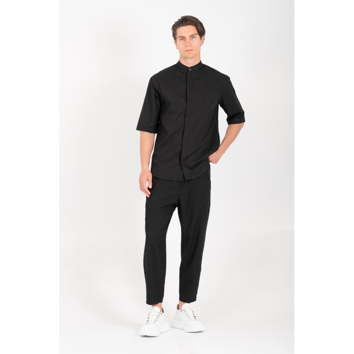 Πουκάμισο Overshirt Vittorio 300-25-MIRO Black Μακρυμάνικα Πουκάμισα