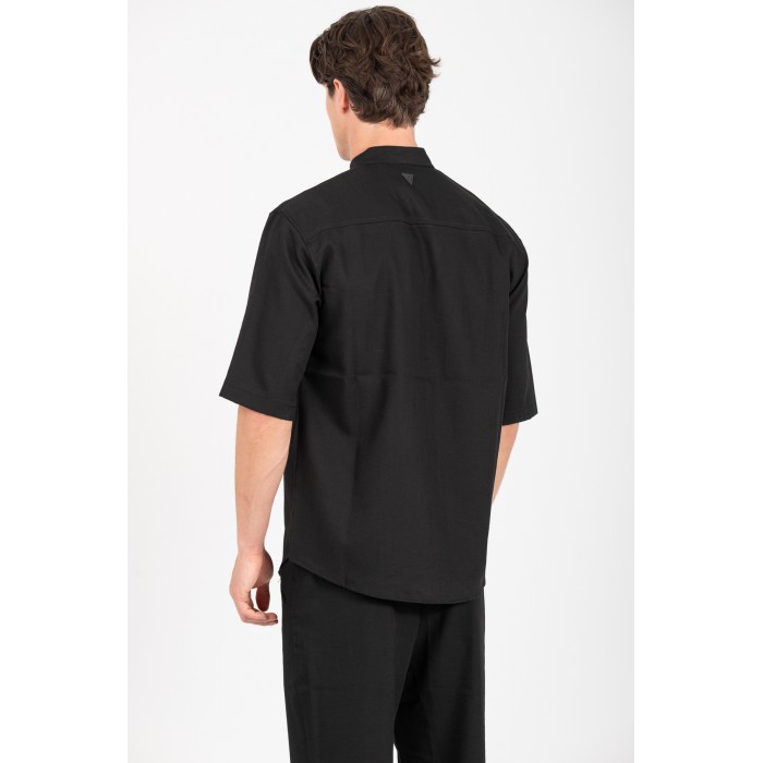 Πουκάμισο Overshirt Vittorio 300-25-MIRO Black Μακρυμάνικα Πουκάμισα