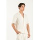 Πουκάμισο Overshirt Vittorio 800-25-BARENO Off White Μακρυμάνικα Πουκάμισα