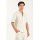 Πουκάμισο Overshirt Vittorio 800-25-BARENO Off White Μακρυμάνικα Πουκάμισα