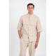 Πουκάμισο Overshirt Vittorio 300-25-BOSA Beige Μακρυμάνικα Πουκάμισα