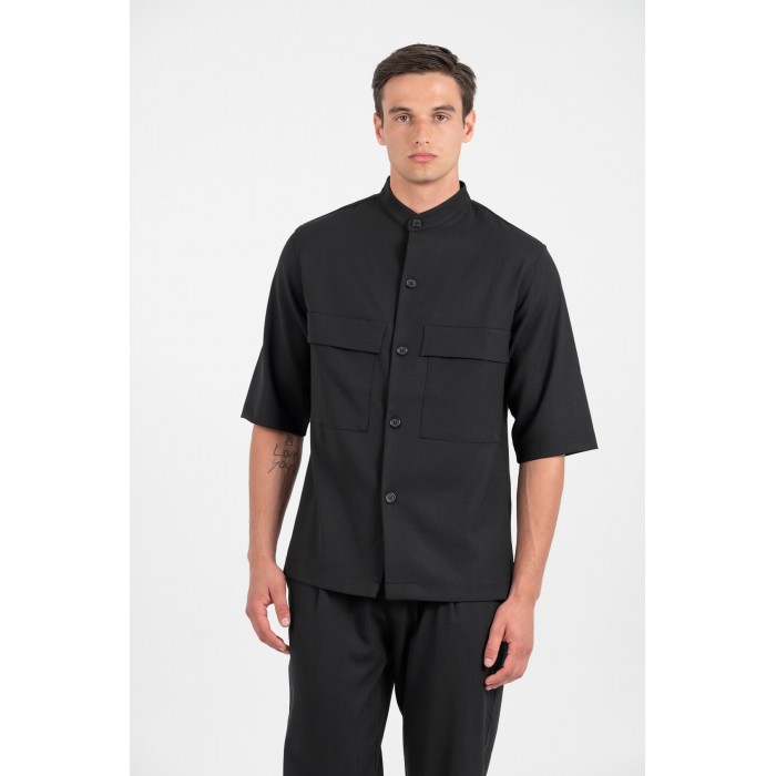 Πουκάμισο Overshirt Vittorio 300-25-BOSA Black Μακρυμάνικα Πουκάμισα