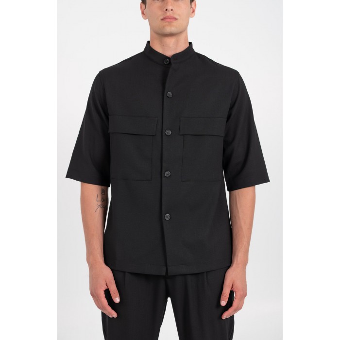 Πουκάμισο Overshirt Vittorio 300-25-BOSA Black Μακρυμάνικα Πουκάμισα