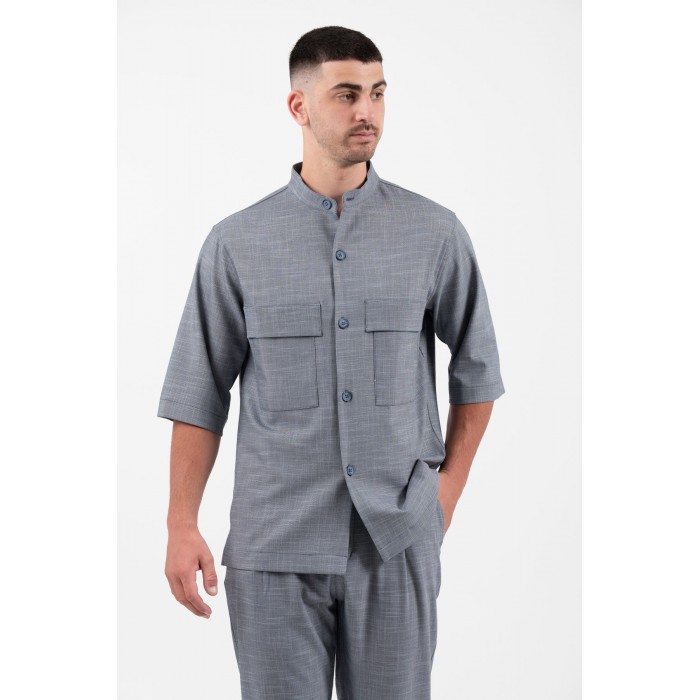 Πουκάμισο Overshirt Vittorio 300-25-BOSA Indigo Μακρυμάνικα Πουκάμισα