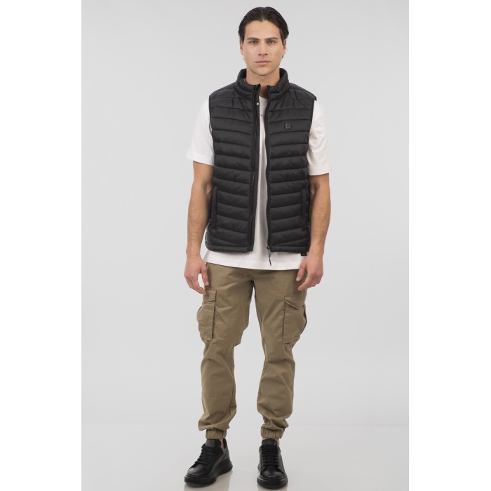 Γιλέκο Rebase 251-RSJK-2033 Black Mπουφάν