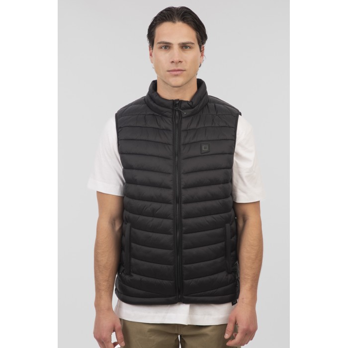 Γιλέκο Rebase 251-RSJK-2033 Black Mπουφάν