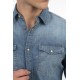 Πουκάμισο Jean Rebase 251RGS-5068 Light Denim Blue Πουκάμισα