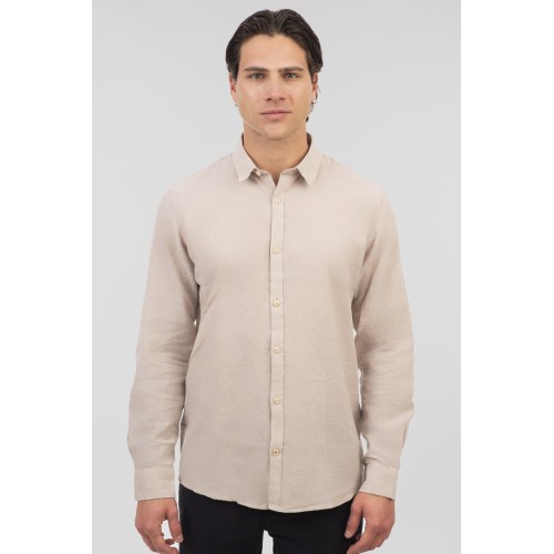 Πουκάμισο Rebase 251.RGS-5056B ΅Beige