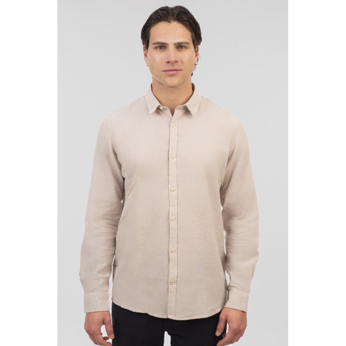 Πουκάμισο Rebase 251.RGS-5056B ΅Beige Πουκάμισα