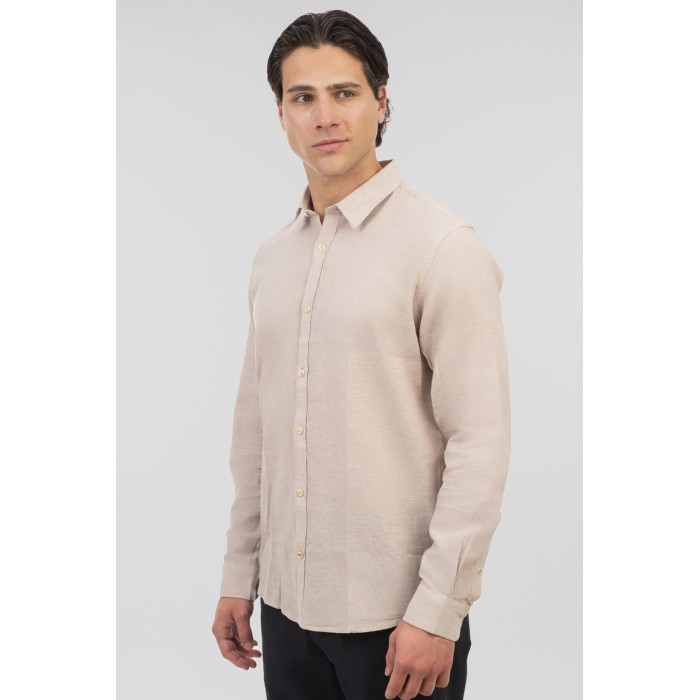 Πουκάμισο Rebase 251.RGS-5056B ΅Beige Πουκάμισα