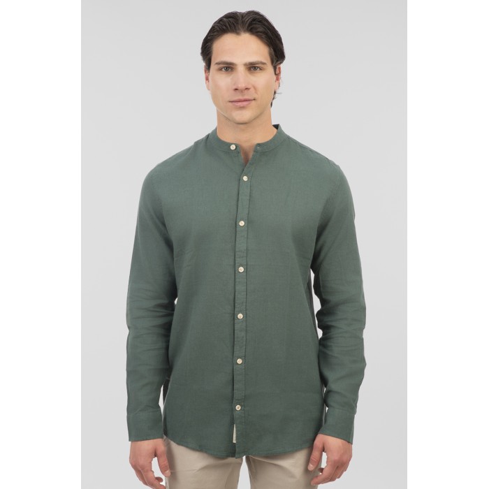 Πουκάμισο Μάο Rebase 251.RGS-5057 Forest Green Πουκάμισα