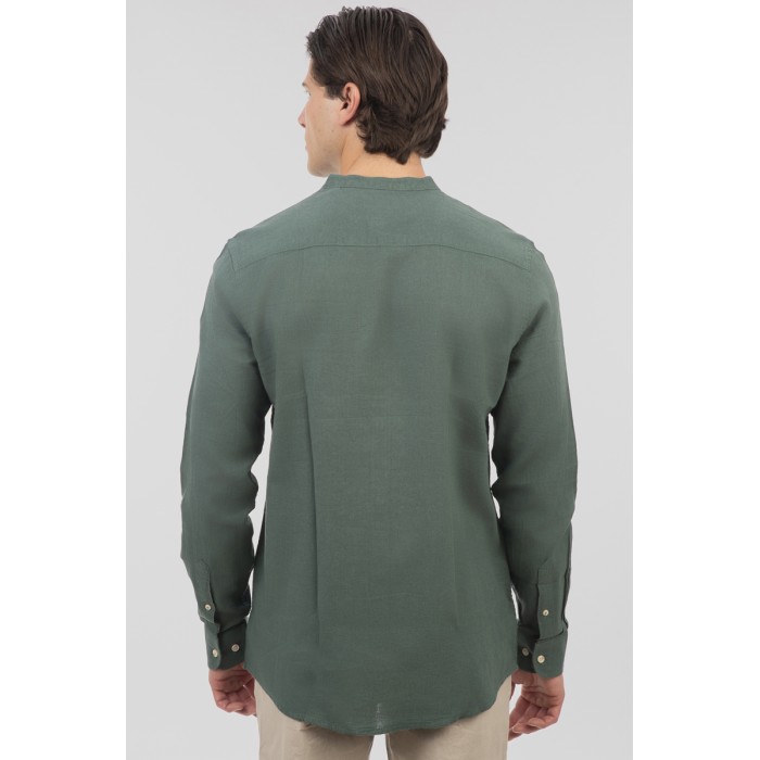 Πουκάμισο Μάο Rebase 251.RGS-5057 Forest Green Πουκάμισα