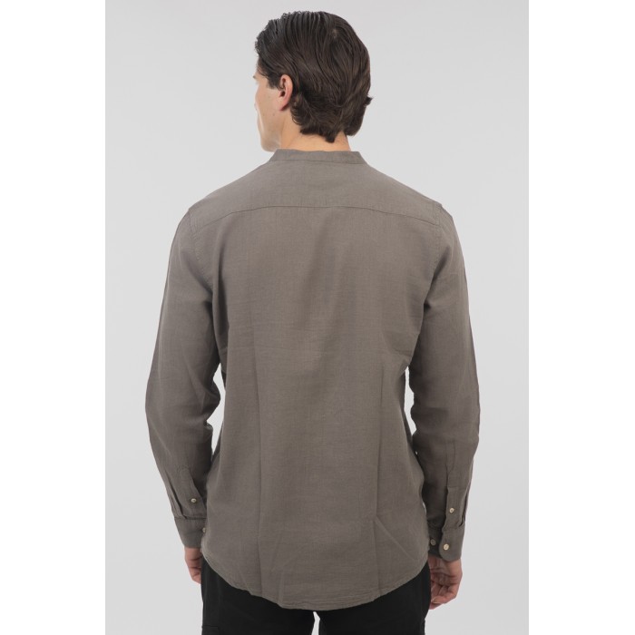 Πουκάμισο Μάο Rebase 251.RGS-5057 Olive Πουκάμισα