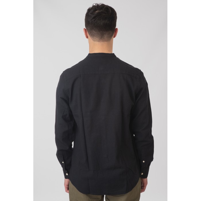 Πουκάμισο Μάο Rebase 251.RGS-5057 Black Πουκάμισα