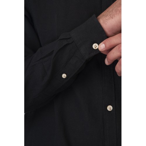 Πουκάμισο Μάο Rebase 251.RGS-5057 Black Πουκάμισο Μάο Rebase 251.RGS-5057 Black