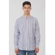 Πουκάμισο Μάο Ρίγα  Rebase 251.RGS-5063 Blue White Πουκάμισα