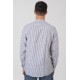 Πουκάμισο Μάο Ρίγα  Rebase 251.RGS-5063 Blue White Πουκάμισα