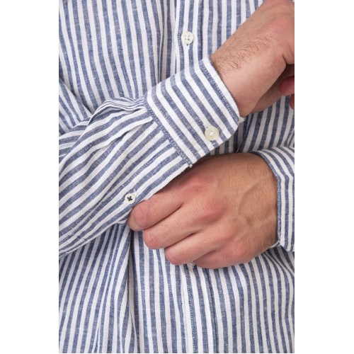 Πουκάμισο Μάο Rebase 261.RGS-5069 Blue-White 