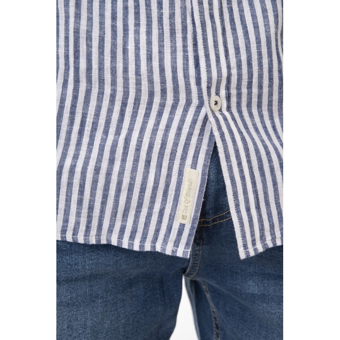 Πουκάμισο Μάο Ρίγα  Rebase 251.RGS-5063 Blue White Πουκάμισα