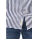 Πουκάμισο Μάο Ρίγα  Rebase 251.RGS-5063 Blue White Πουκάμισα