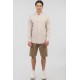 Πουκάμισο Μάο Ρίγα  Rebase 251.RGS-5063 Beige White  Πουκάμισα