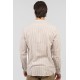Πουκάμισο Μάο Ρίγα  Rebase 251.RGS-5063 Beige White  Πουκάμισα