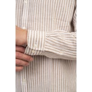 Πουκάμισο Μάο Ρίγα  Rebase 251.RGS-5063 Beige White 