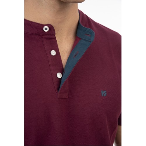 Μπλούζα Πικέ Μάο Rebase 251RPS-3041 Raspberry Μπλούζα Πικέ Μάο Rebase 251RPS-3041 Raspberry