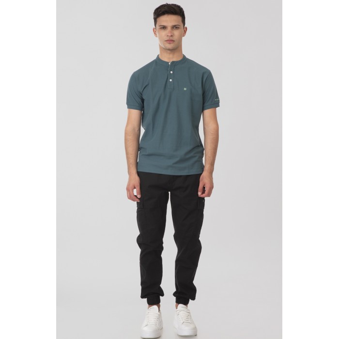 Μπλούζα Πικέ Μάο Rebase 251RPS-3041 Deep Teal Polo