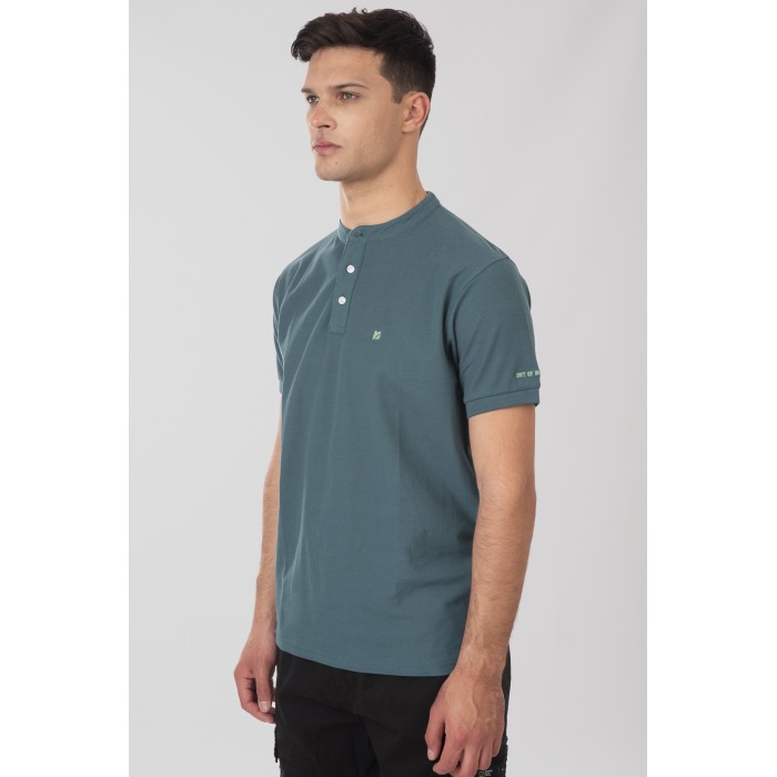 Μπλούζα Πικέ Μάο Rebase 251RPS-3041 Deep Teal Polo