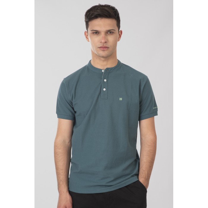 Μπλούζα Πικέ Μάο Rebase 251RPS-3041 Deep Teal Polo