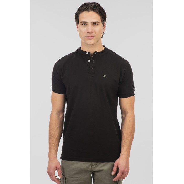 Μπλούζα Πικέ Μάο Rebase 251RPS-3041 Black Polo