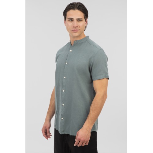Πουκάμισο Μάο Rebase 251-RGS-5054 Teal Green
