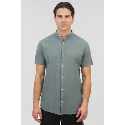 Πουκάμισο Μάο Rebase 251-RGS-5054 Teal Green