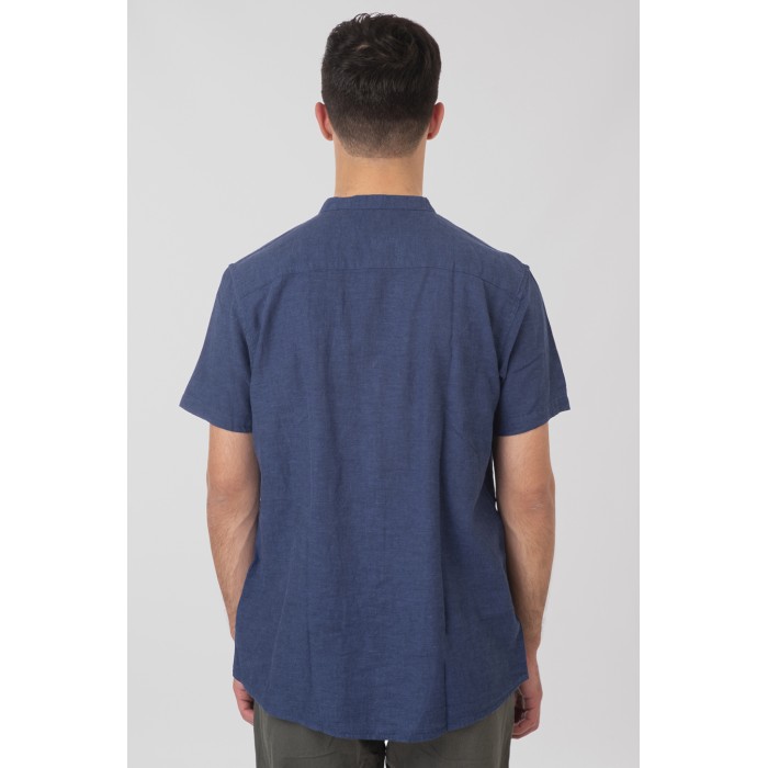 Πουκάμισο Μάο Rebase 251-RGS-5054B Indigo  Πουκάμισα