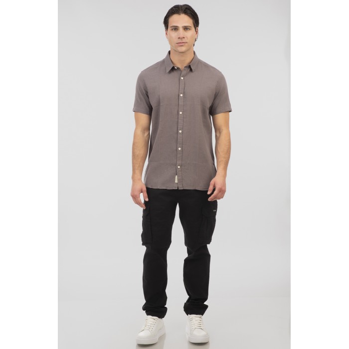 Πουκάμισο Rebase 251-RGS-5061B Fog Grey Πουκάμισα