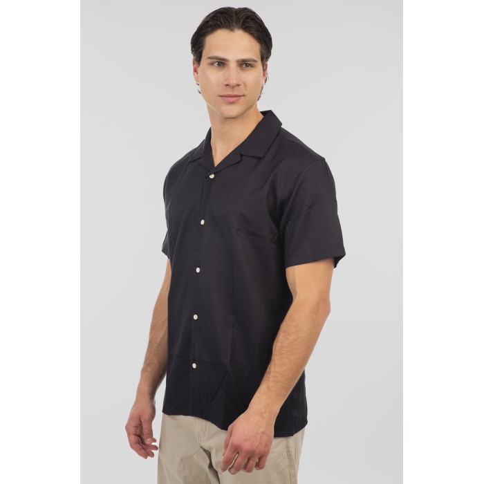 Πουκάμισο Rebase 251-RGS-5069 Black Πουκάμισα