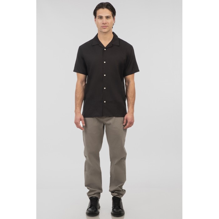 Πουκάμισο Rebase 251-RGS-5080 Black Πουκάμισα