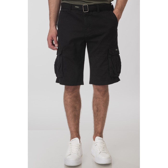 Βερμούδα Cargo Rebase 251-RMSHO-7011 Black Βερμούδες