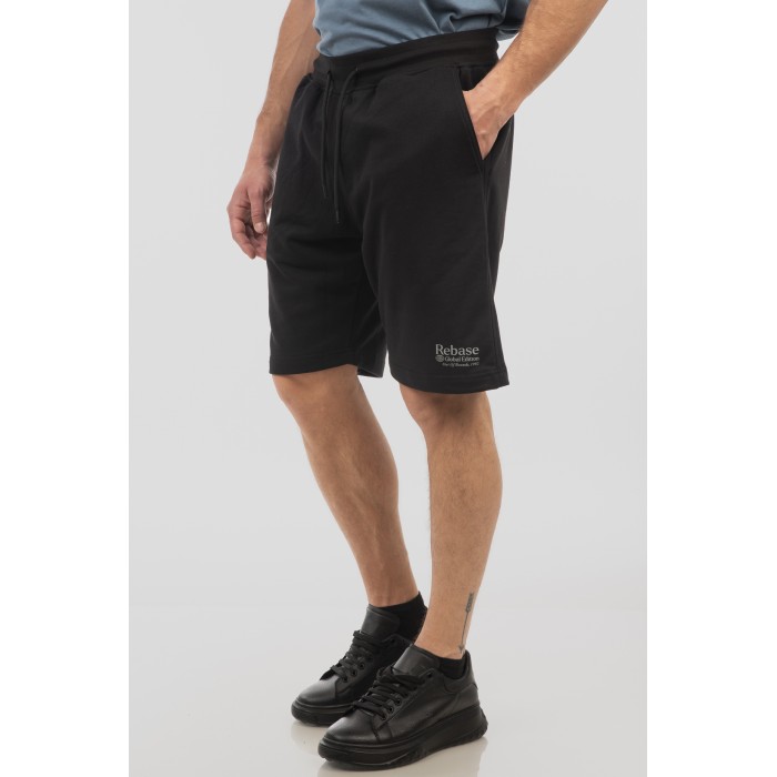 Βερμούδα Rebase 251-RMS-6011 Black Βερμούδες