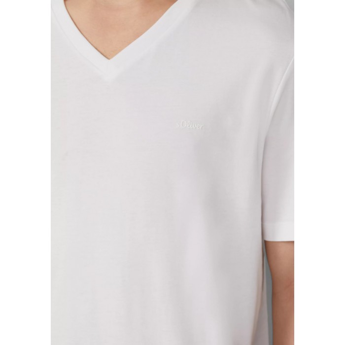 Μπλούζα V-neckline s.Oliver 2165601 0100 White T-Shirt
