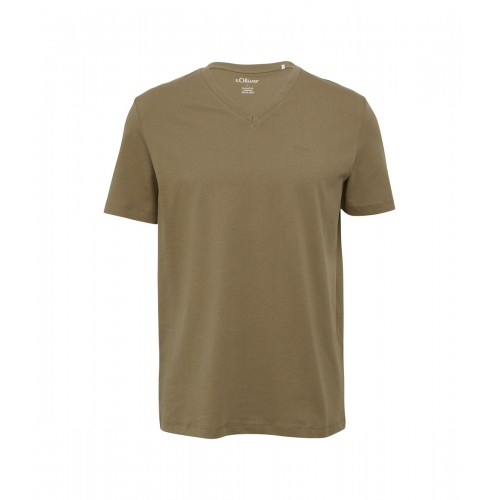 Μπλούζα Μονόχρωμη V  s.Oliver 2164752 8483 Sandstone Μπλούζα Μονόχρωμη V  s.Oliver 2164752 8483 Sandstone