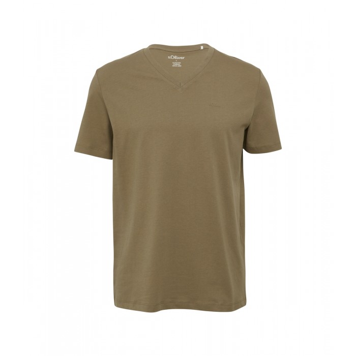 Μπλούζα Μονόχρωμη V  s.Oliver 2164752 8483 Sandstone T-Shirt