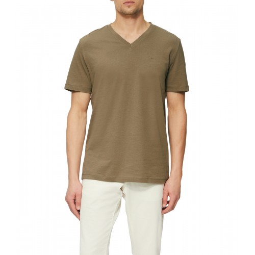 Μπλούζα Μονόχρωμη V  s.Oliver 2164752 8483 Sandstone Μπλούζα Μονόχρωμη V  s.Oliver 2164752 8483 Sandstone