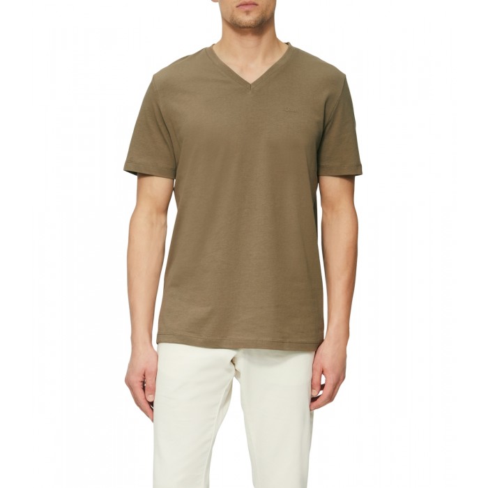 Μπλούζα Μονόχρωμη V  s.Oliver 2164752 8483 Sandstone T-Shirt
