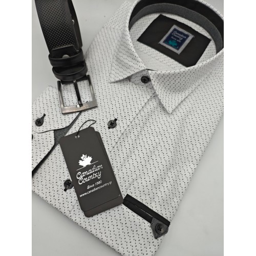 Πουκάμισο Canadian Country 630-12 White-Grey