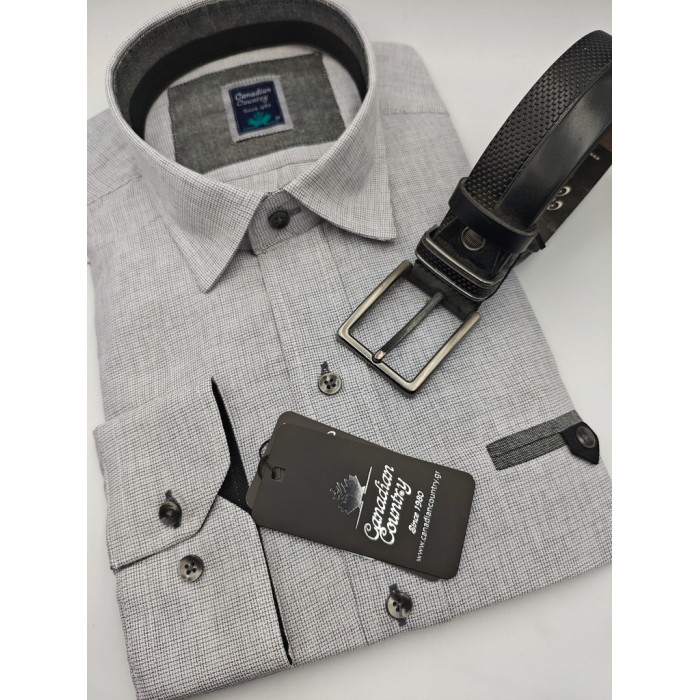 Πουκάμισο Canadian Country 630-6 Grey Μακρυμάνικα Πουκάμισα