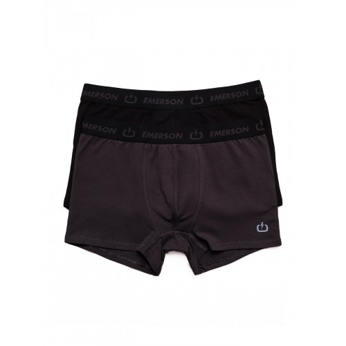 2 Boxers Men Underwear Emerson 221.EM06.06 Black-Dark Grey