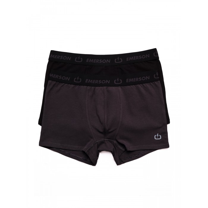 2 Boxers Men Underwear Emerson 221.EM06.06 Black-Dark Grey Αξεσουάρ