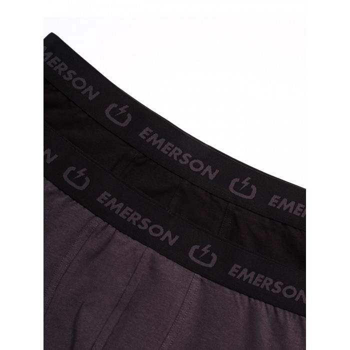 2 Boxers Men Underwear Emerson 221.EM06.06 Black-Dark Grey Αξεσουάρ